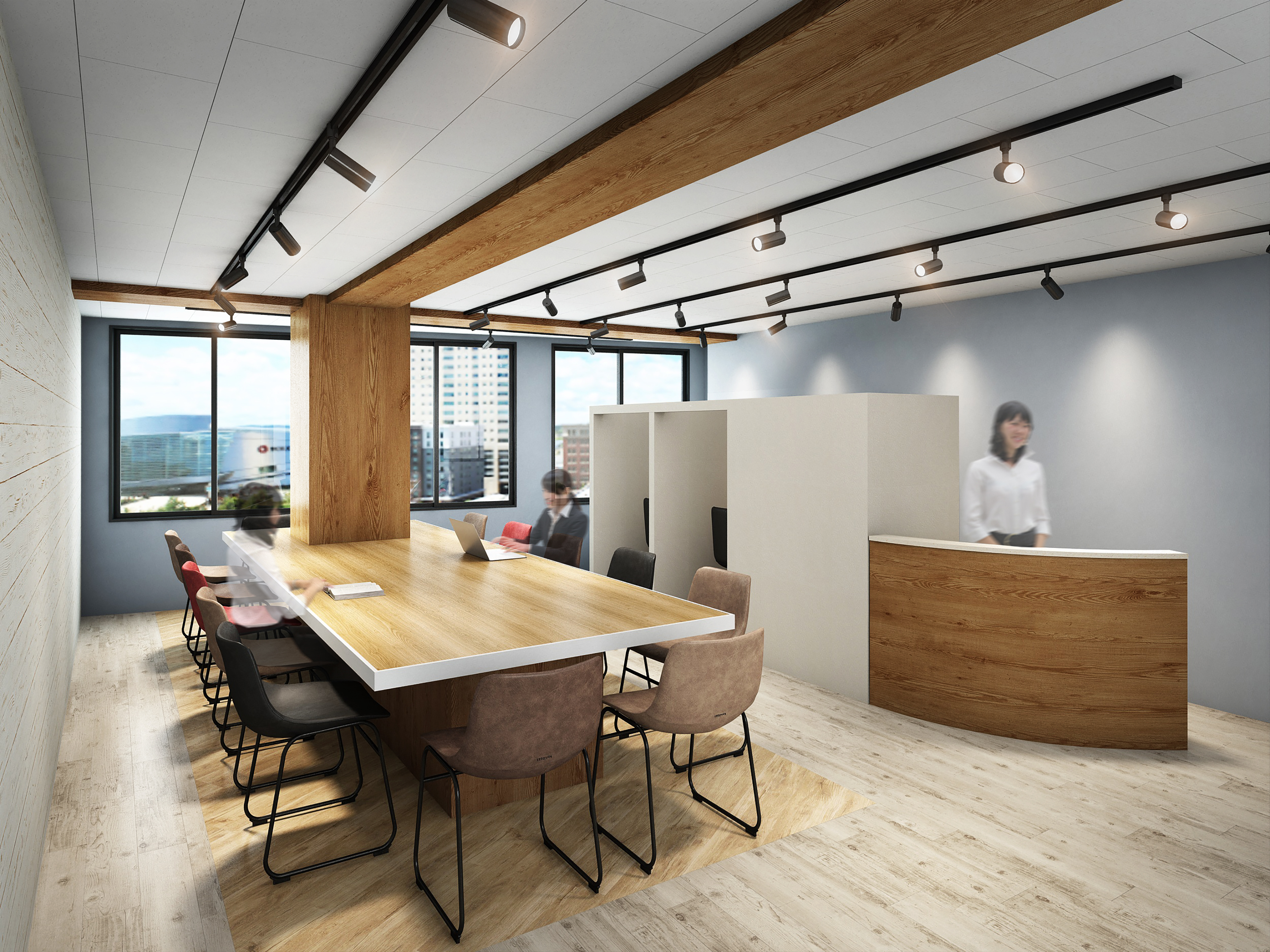 勉強カフェ大阪京橋コムズガーデン前|自習室よりも勉強カフェのラウンジ